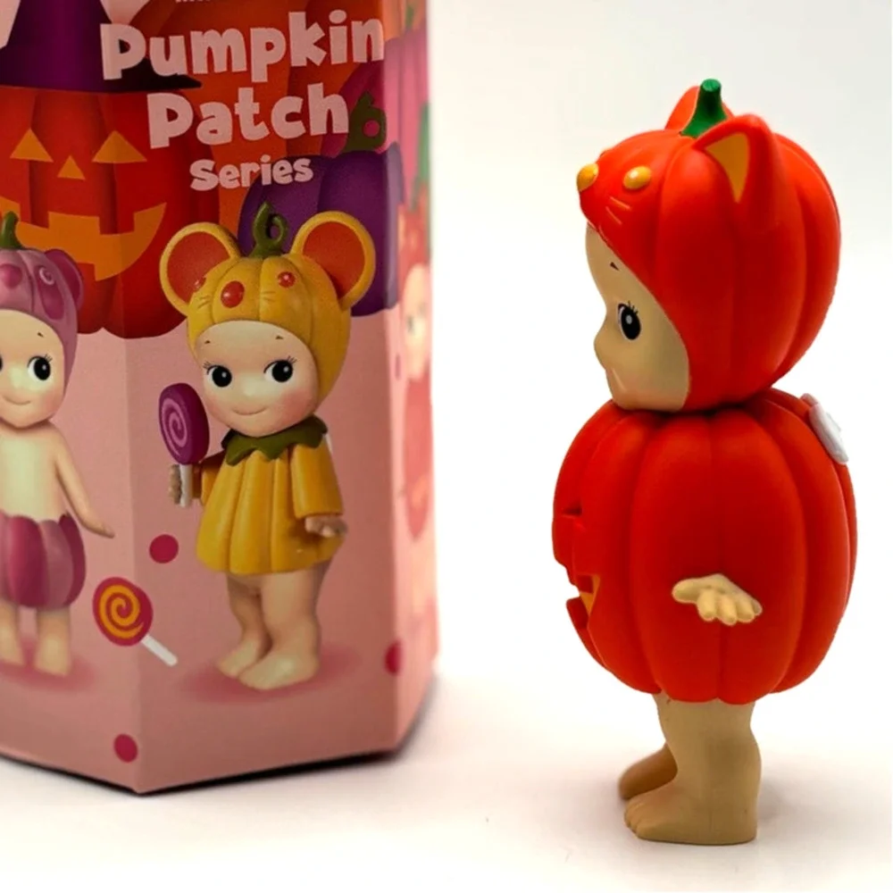 Authentic SONNY ANGEL Cat, Pumpkin Patch Series Mini Figurine Opened Box - New